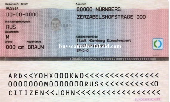 Germany Fake Residence Permit Card - Buy Fake Id | Best Fake Scannable ...