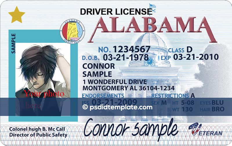 Alabama Fake Id Templates