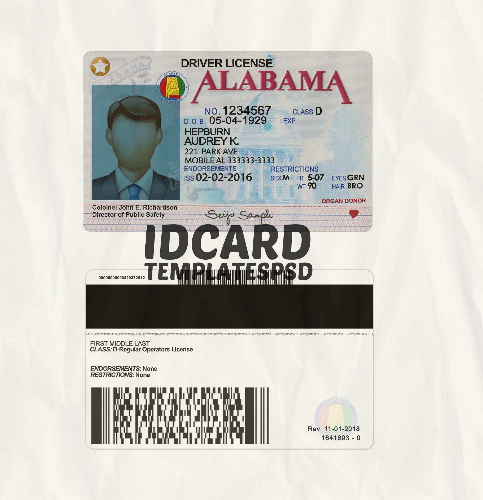 Alabama Fake Id Templates