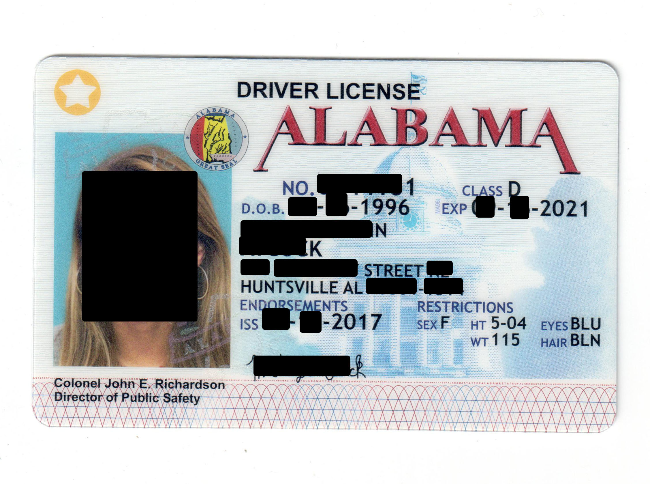 Alabama Fake Id Templates