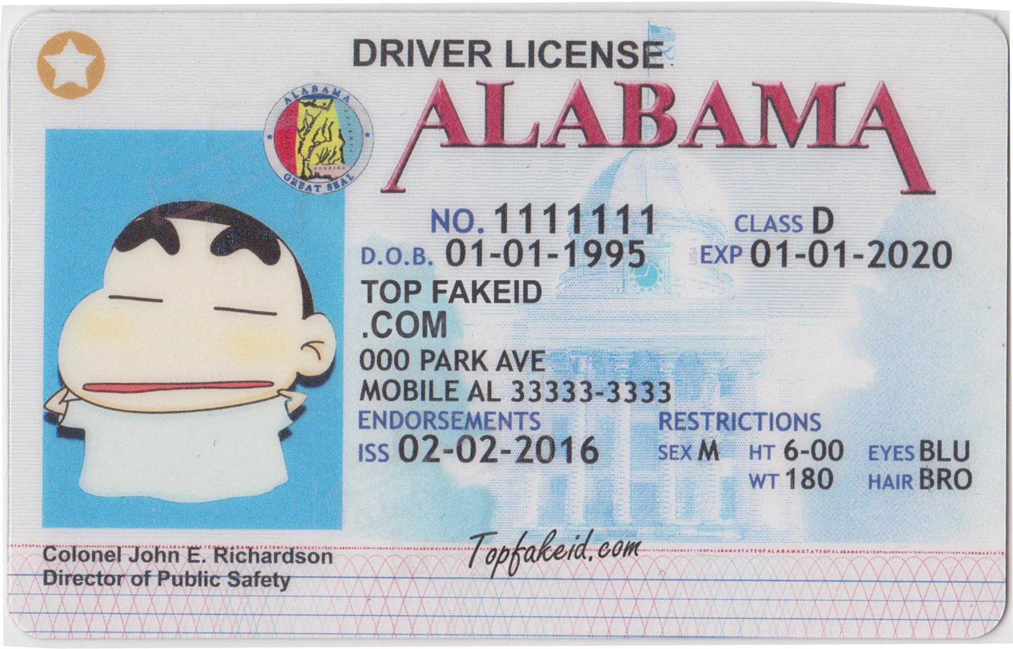 Alabama Scannable fake id