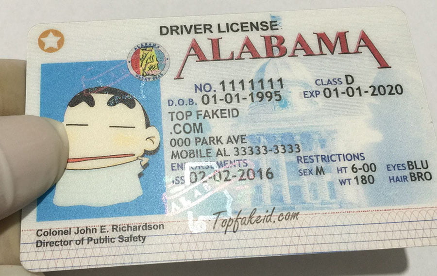 Alabama Scannable fake id