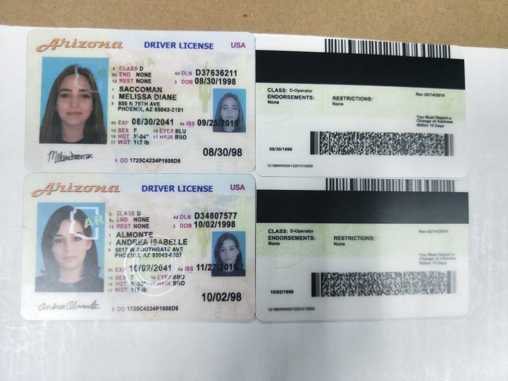 Arizona Fake Id Front And Back