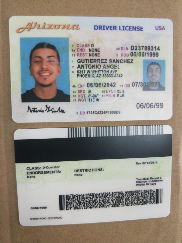 Arizona Fake Id Front And Back