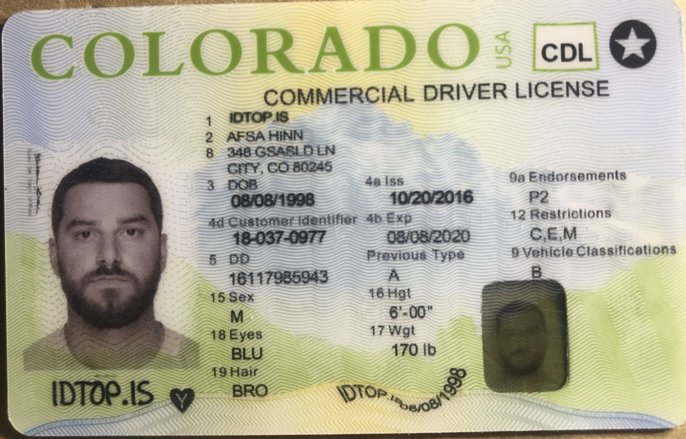 Colorado Scannable fake id