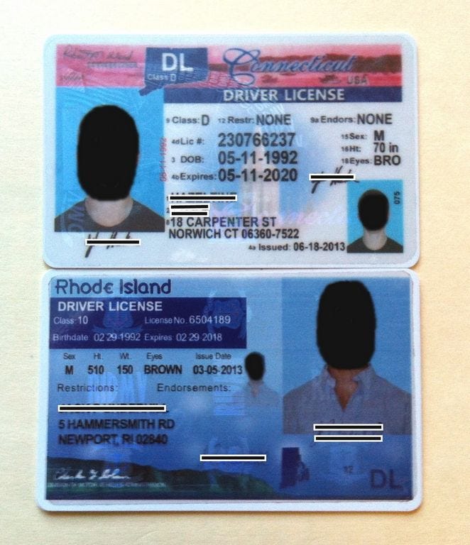 connecticut fake id