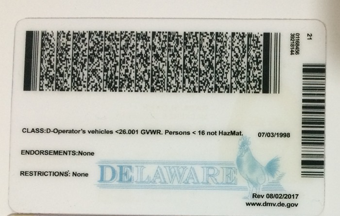 Delaware Fake Id Front And Back