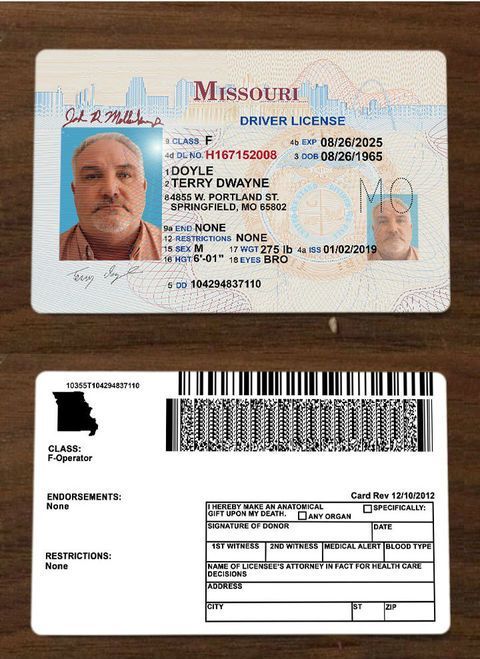 driver license fake id front and back