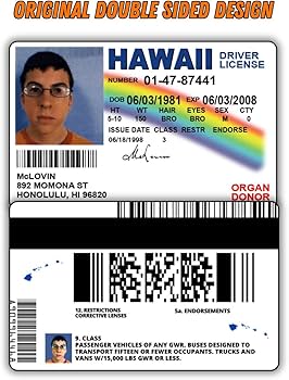 driver license fake id front and back