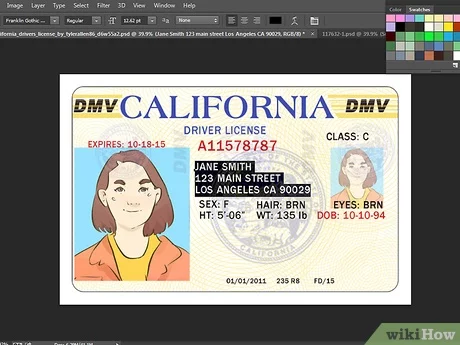 driver license fake id front and back