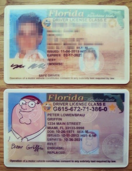 fake id vs real