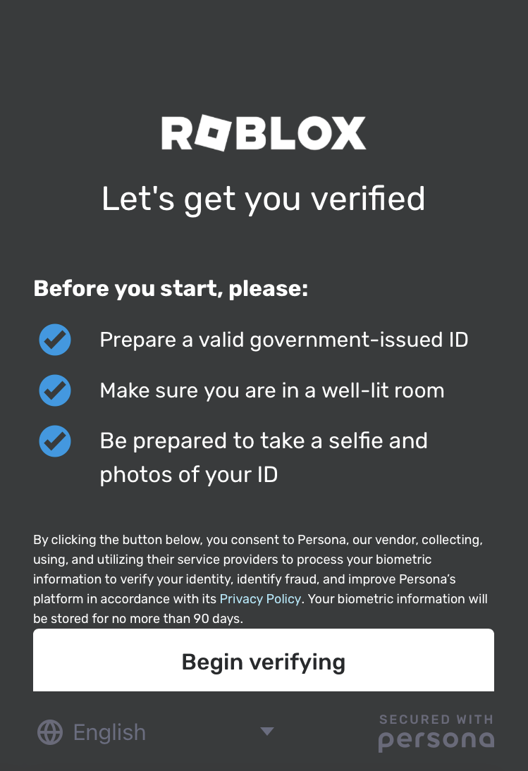 fake ids for roblox voice chat