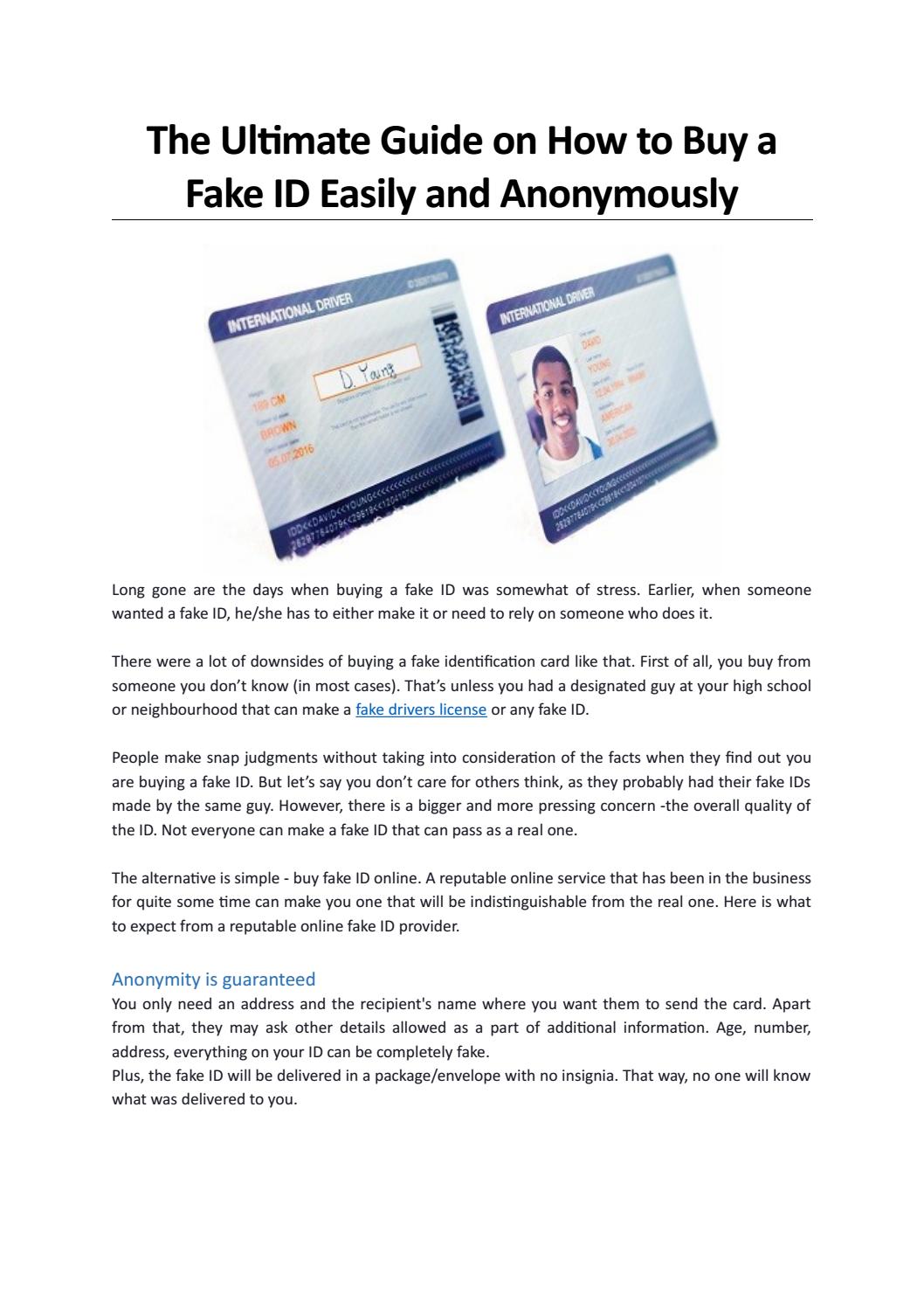 Fake Ids Online