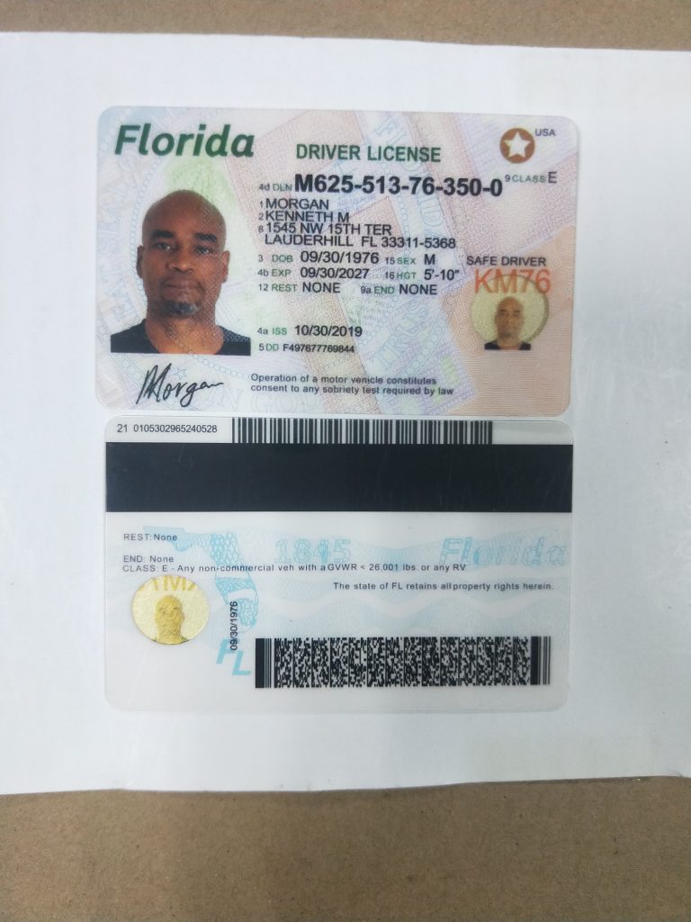 Florida Fake Id Front And Back