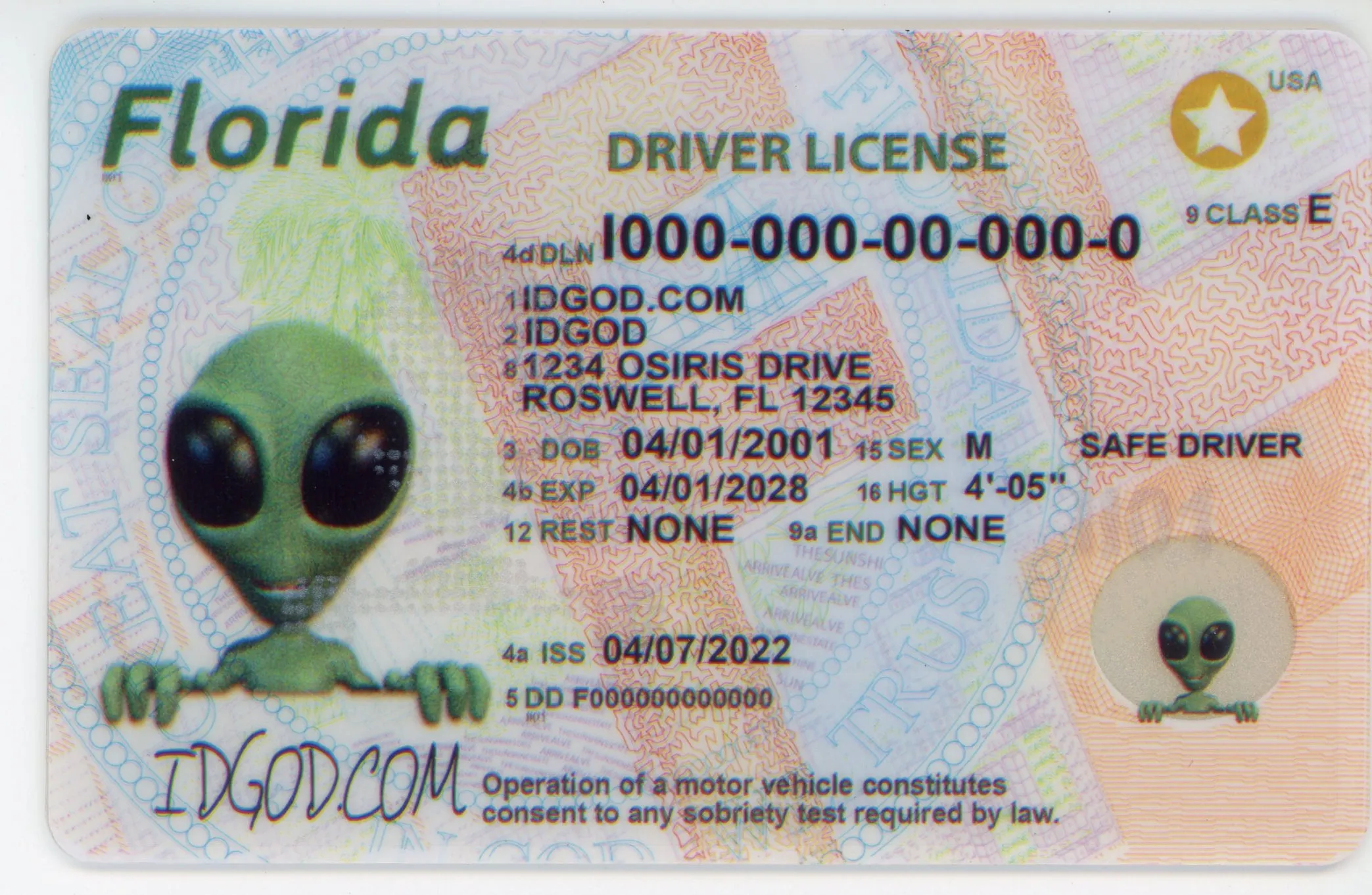 Florida Fake Id Front And Back