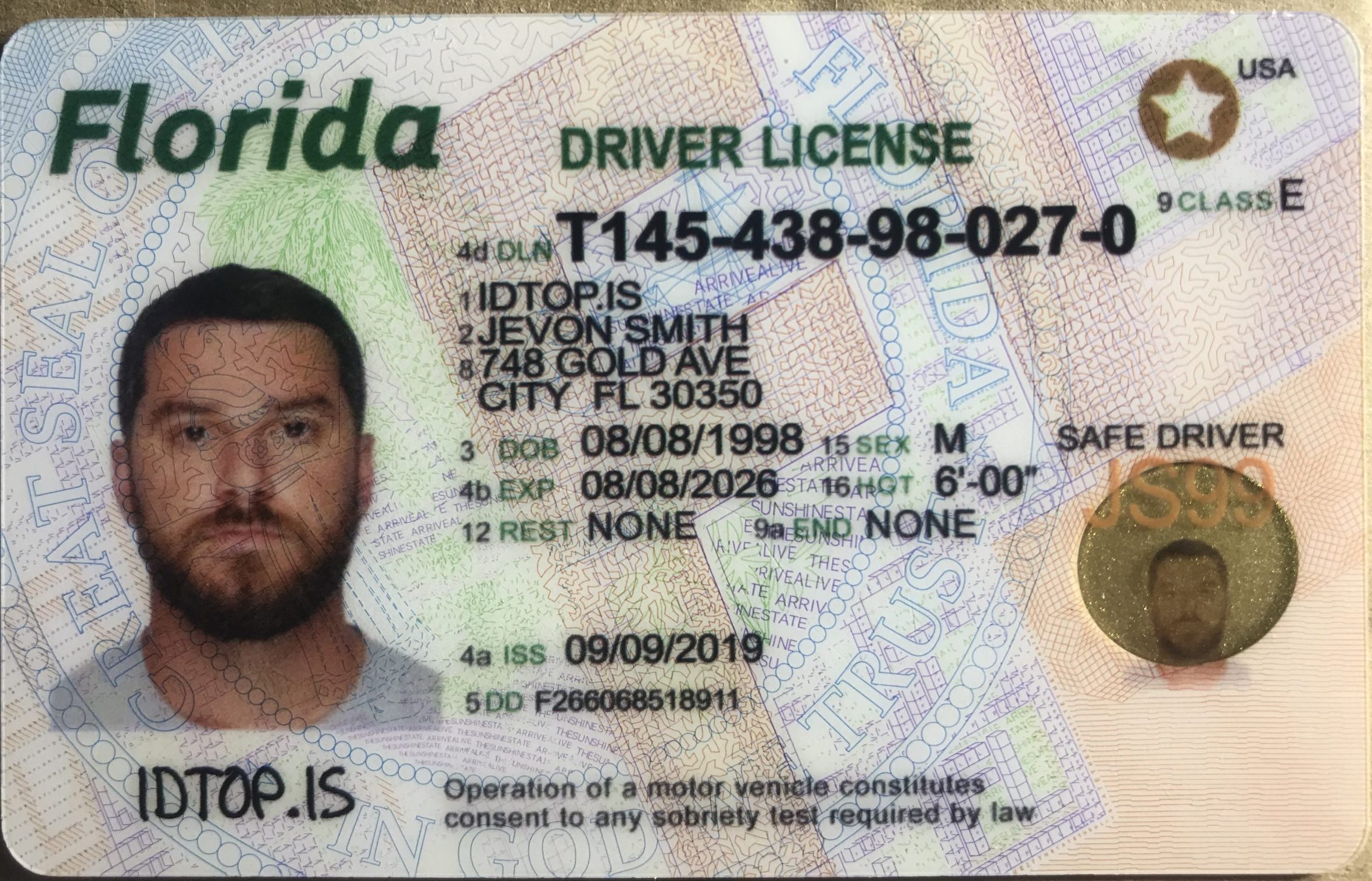 Florida Scannable fake id