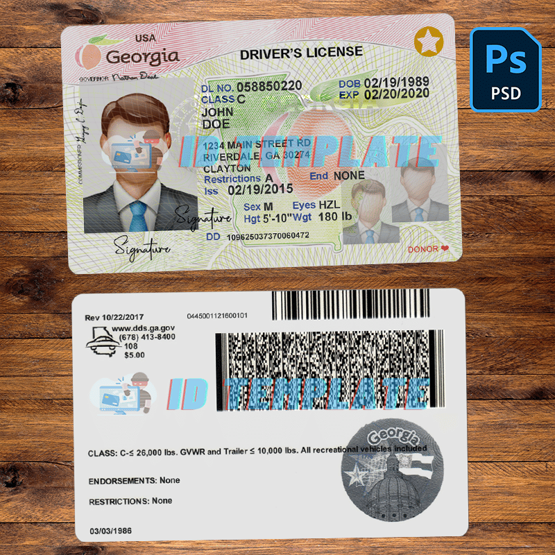 Georgia Fake Id Templates