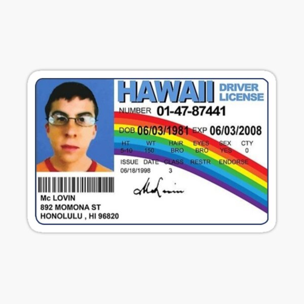 Hawaii Fake Id Front And Back