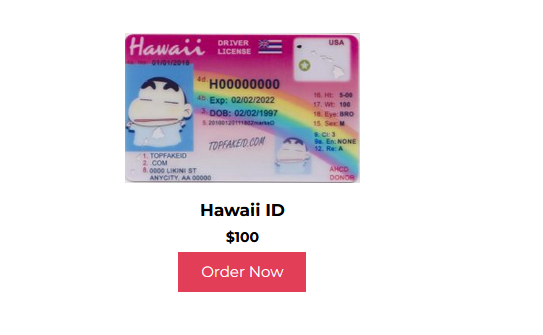 hawaii fake id