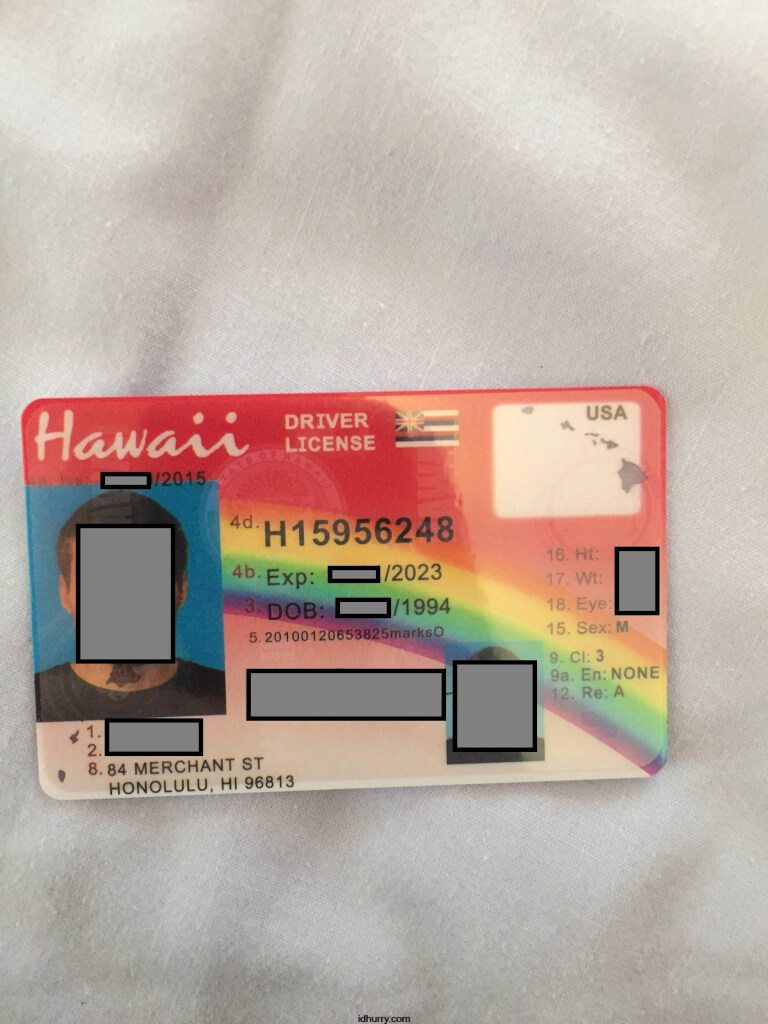 Hawaii Scannable fake id