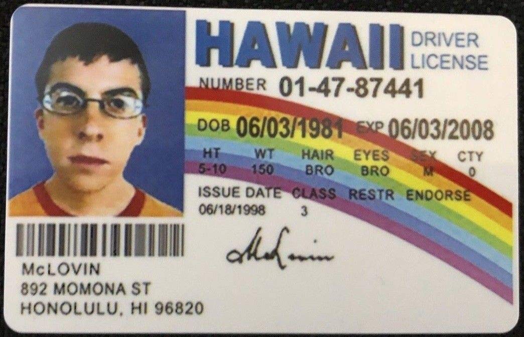 Hawaii Scannable fake id