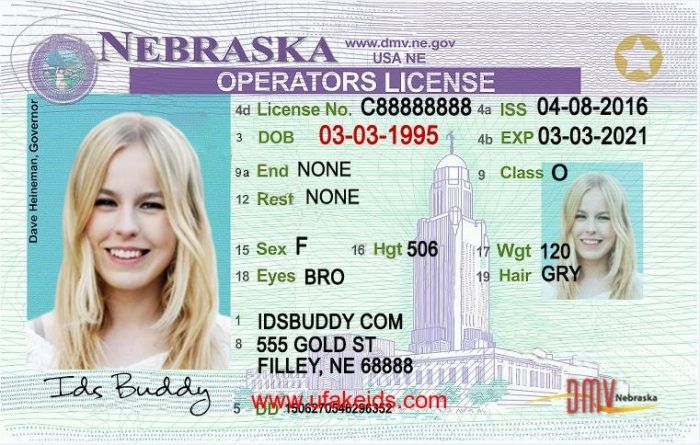 How Much Is A Nebraska Fake Id