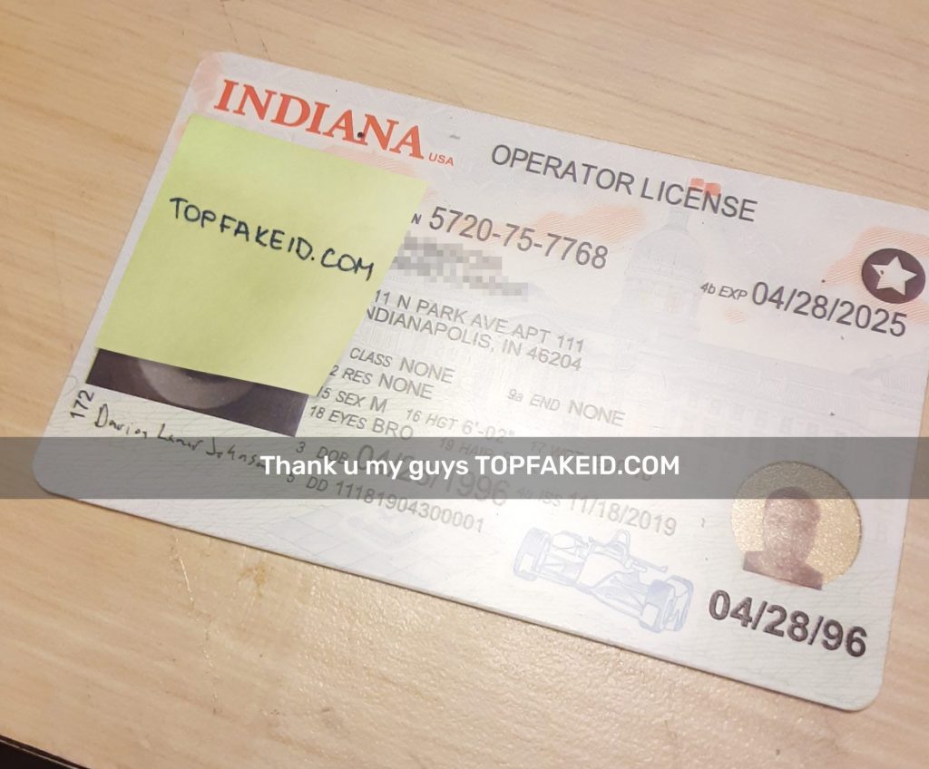 Indiana Scannable fake id