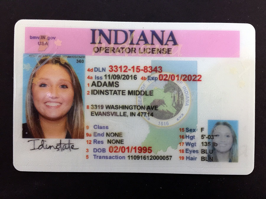 Indiana Scannable fake id