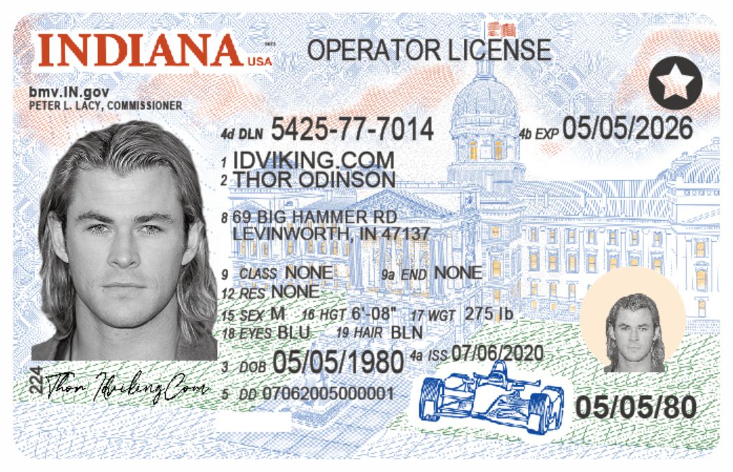 Indiana Scannable fake id