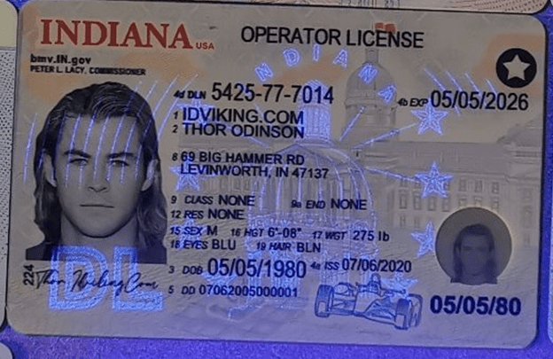 Indiana Scannable fake id