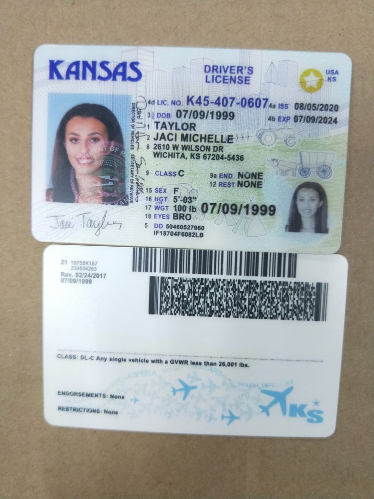 Kansas Fake Id Front And Back