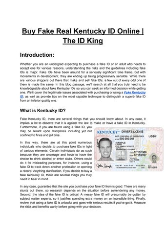 Kentucky Fake Id Front And Back