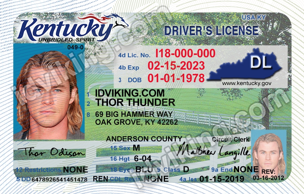 Kentucky Fake Id Templates