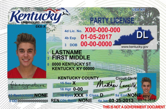 Kentucky Scannable fake id