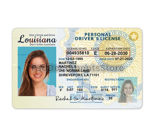 Louisiana Fake Id Templates