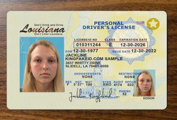 Louisiana Scannable fake id