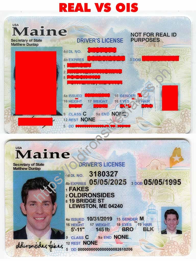 Maine Fake Id Templates