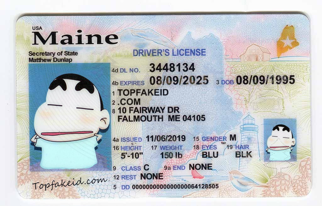 Maine Scannable fake id