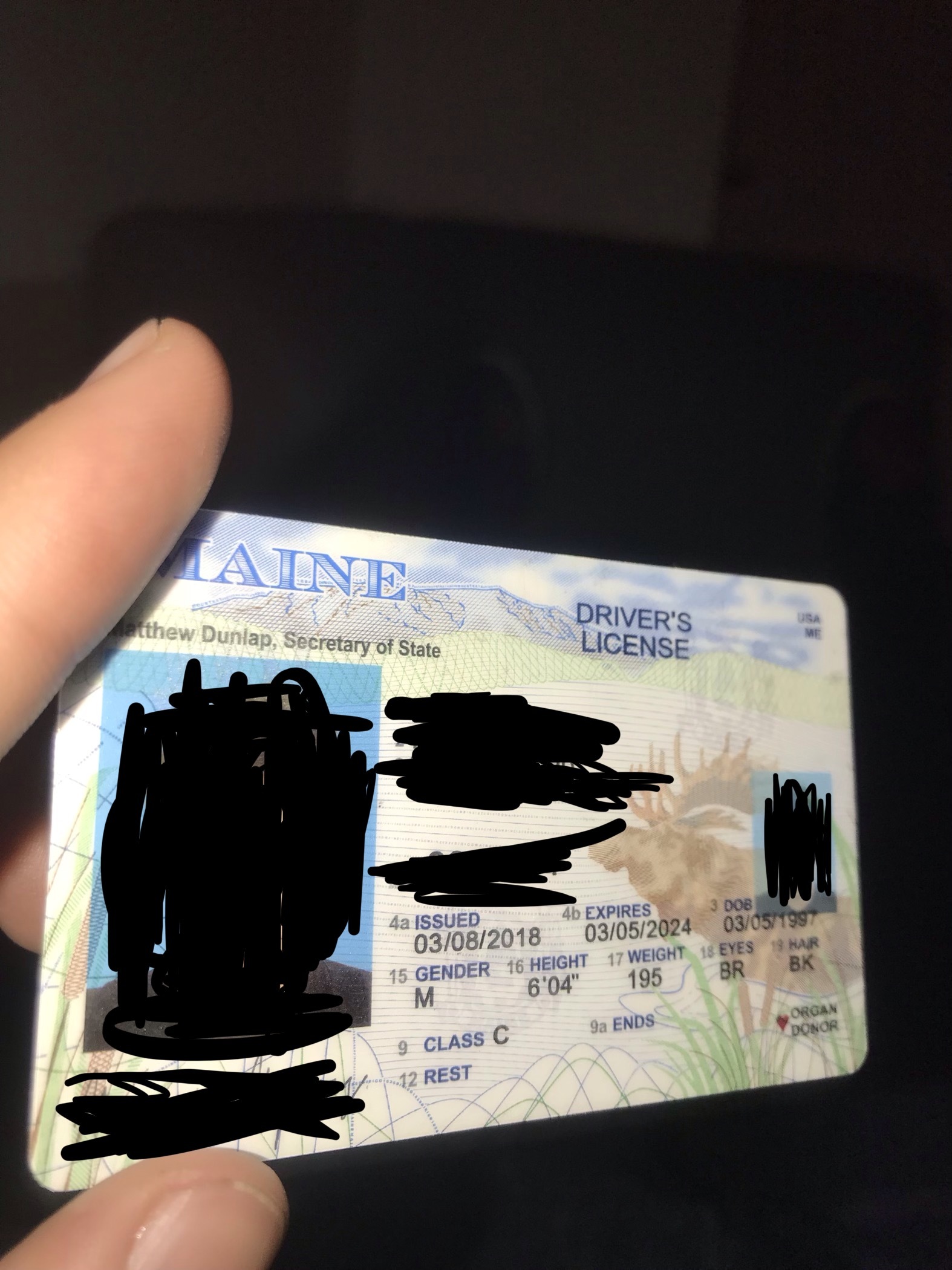 Maine Scannable fake id