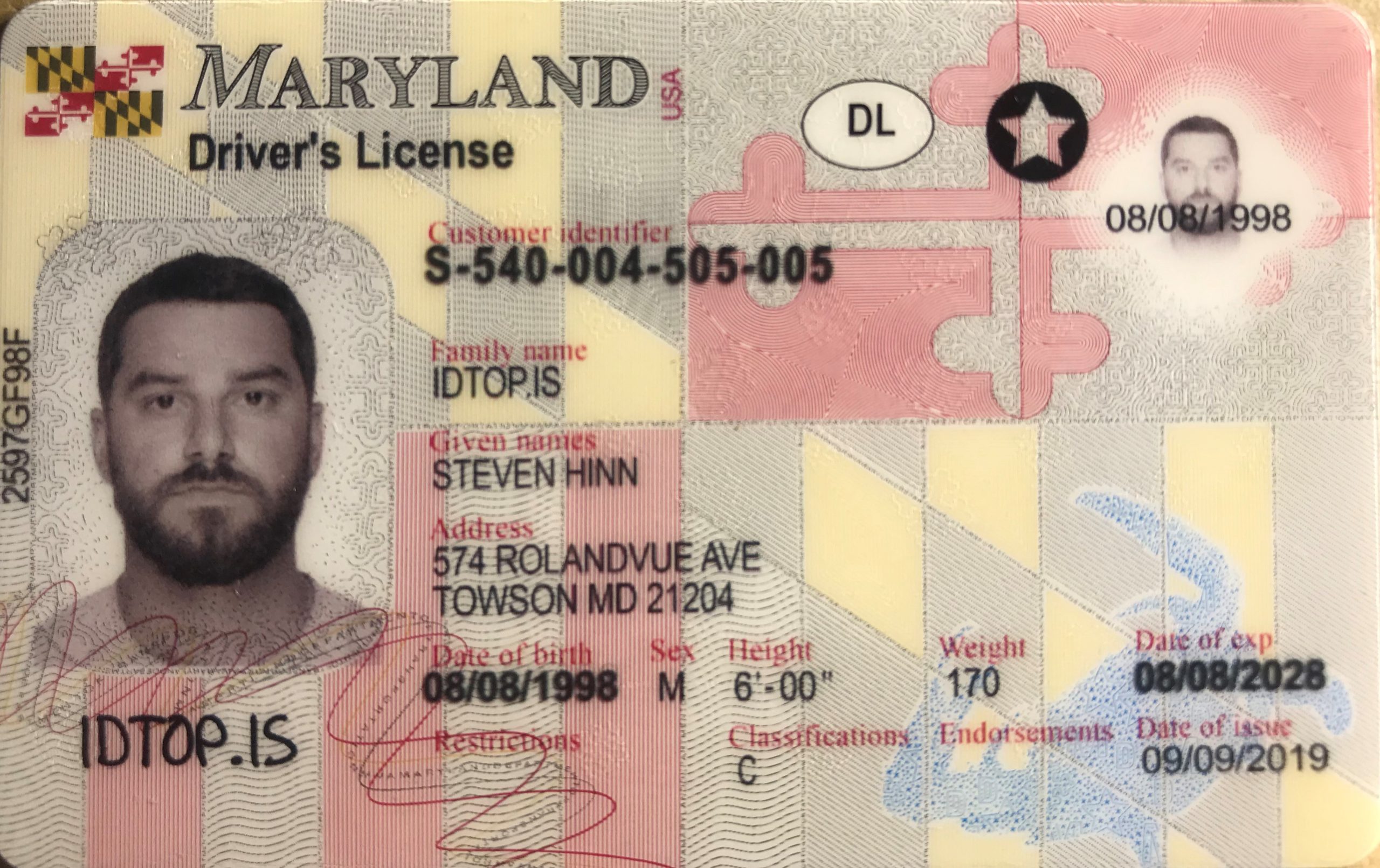 Maryland Scannable fake id