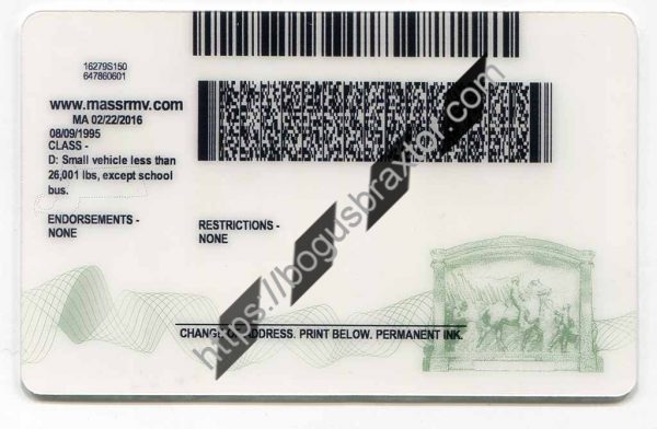 Massachusetts Scannable fake id