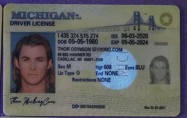 Michigan Scannable fake id