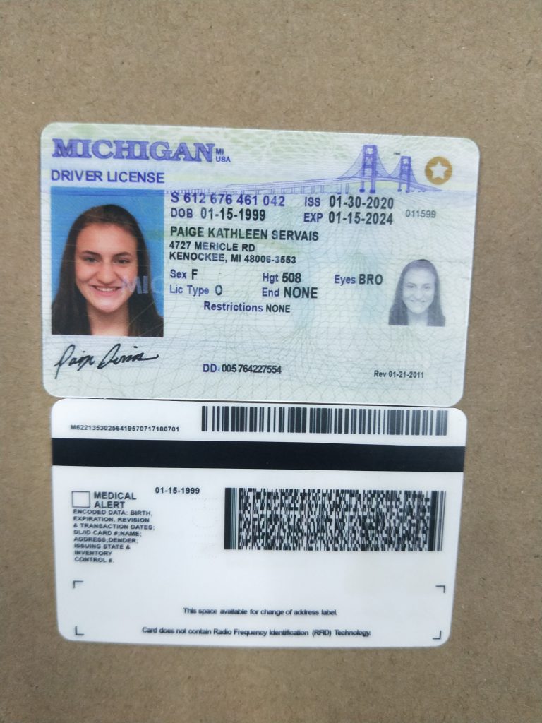 Michigan Scannable fake id