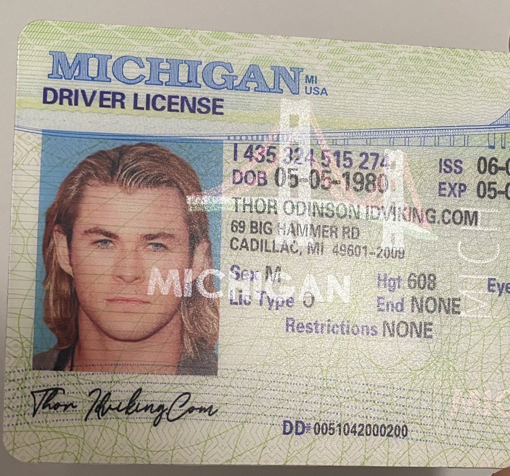 Michigan Scannable fake id