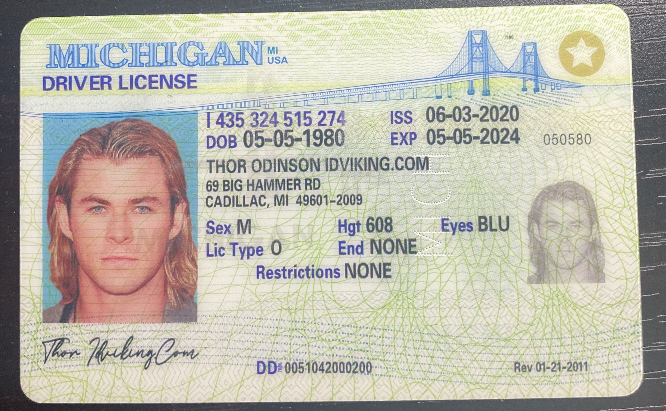 Michigan Scannable fake id