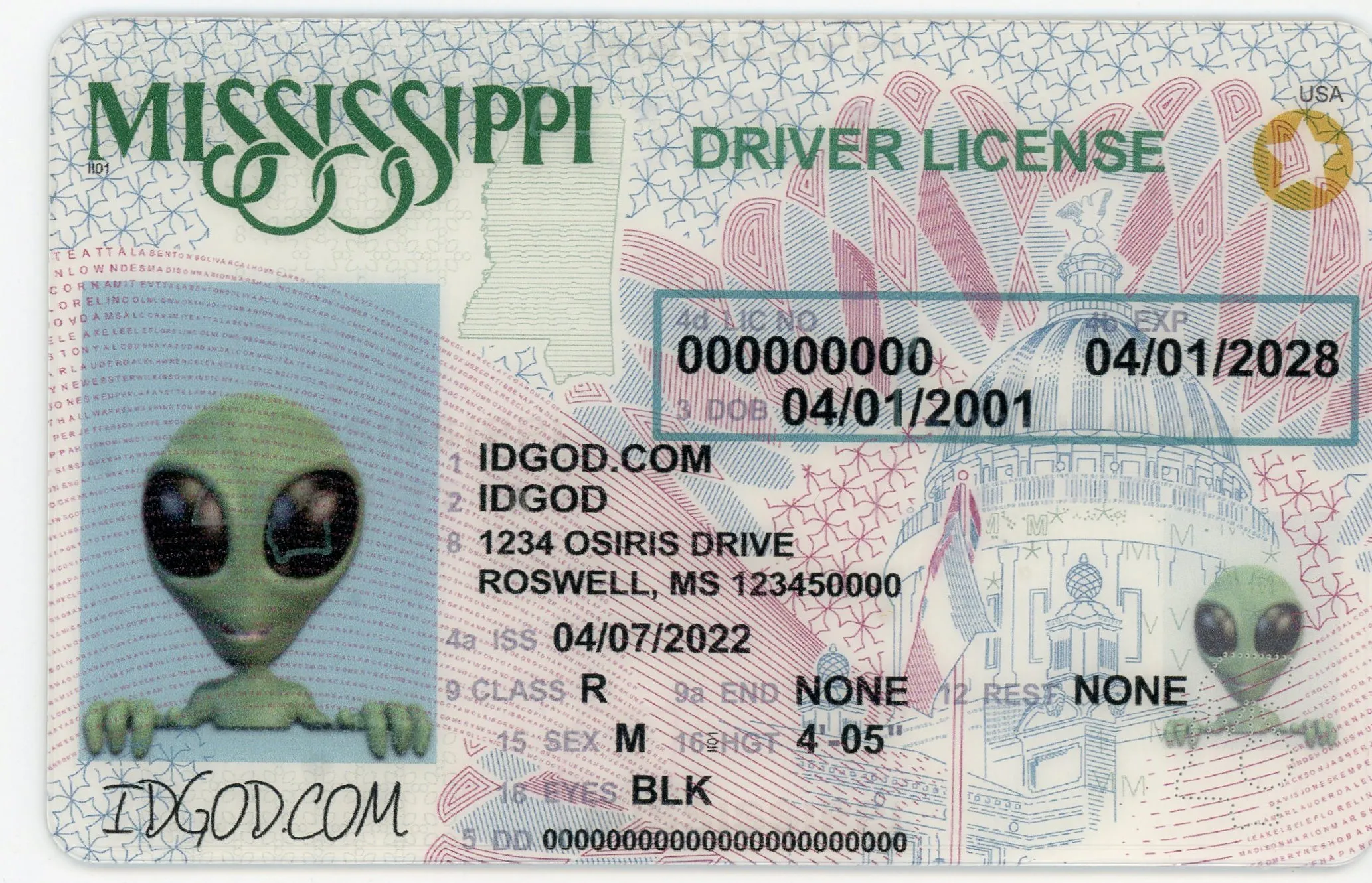 Mississippi Scannable fake id