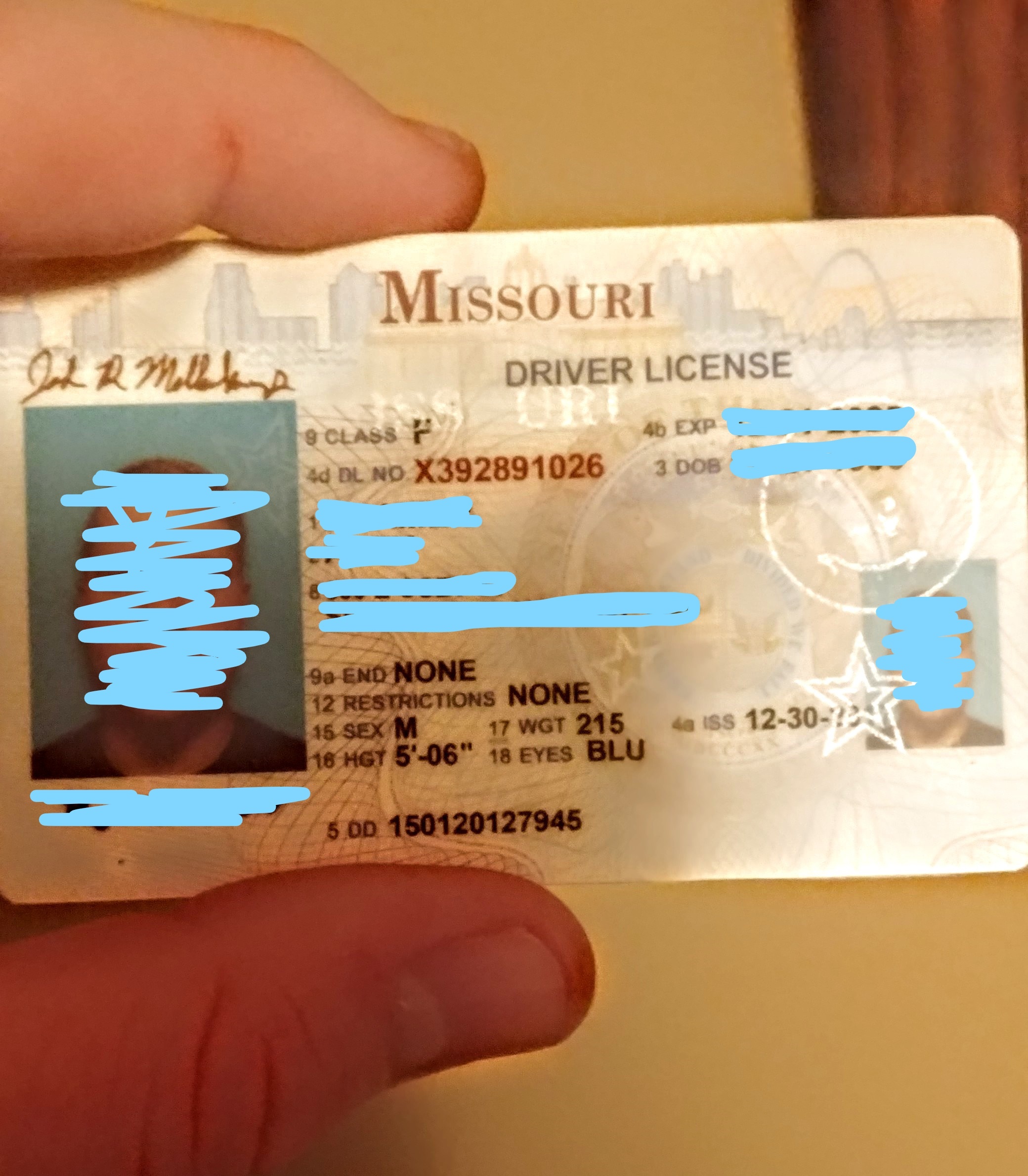 Missouri Scannable fake id