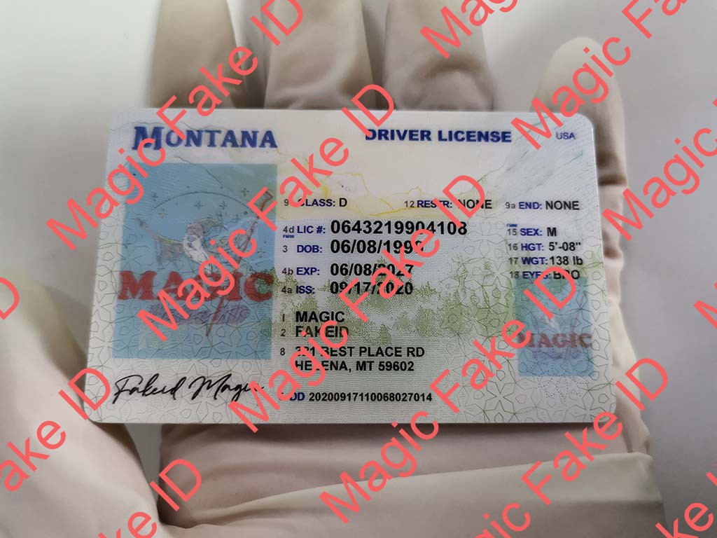 Montana Scannable fake id