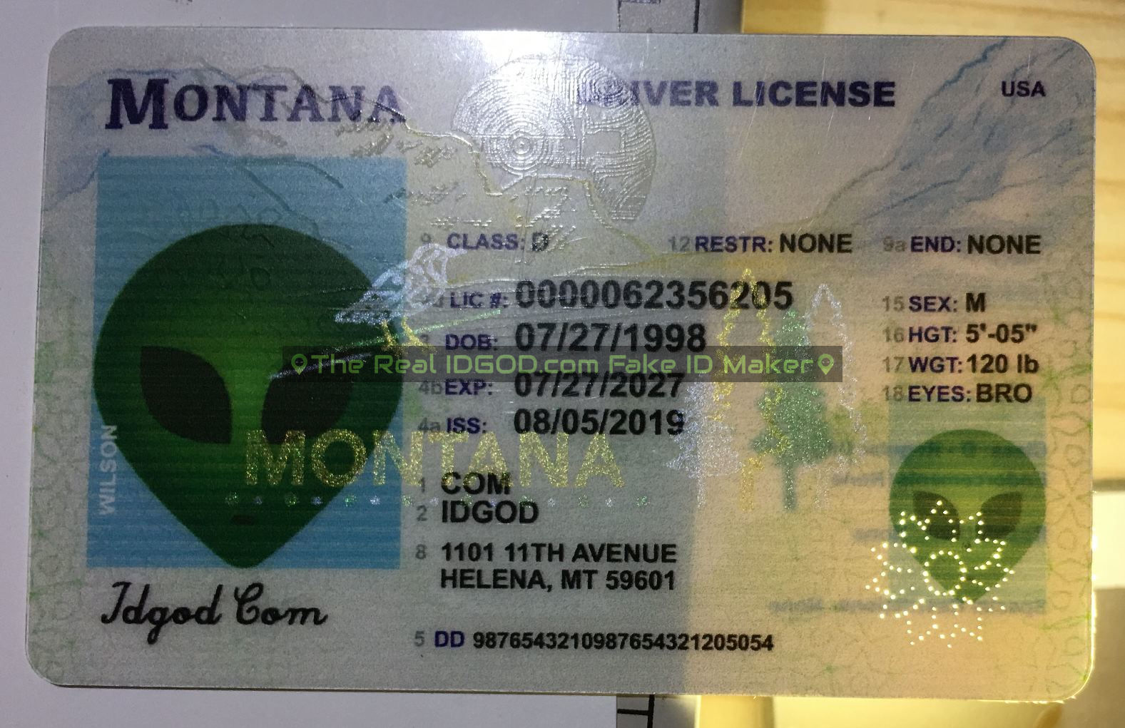 Montana Scannable fake id