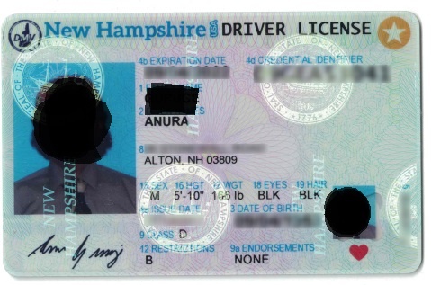 New Hampshire Fake Id Front And Back